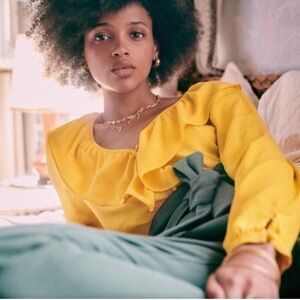 Sezane Yellow Blouse